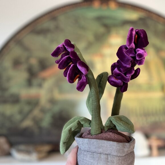 *RESERVED, do not buy please* Rare Retired Velvety Purple Orchid Plush HTF - Picture 3 of 5